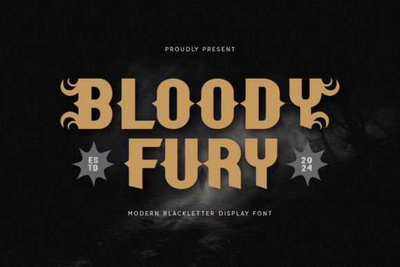Bloody Fury: Elevating Visual Impact with a Modern Blackletter Twist