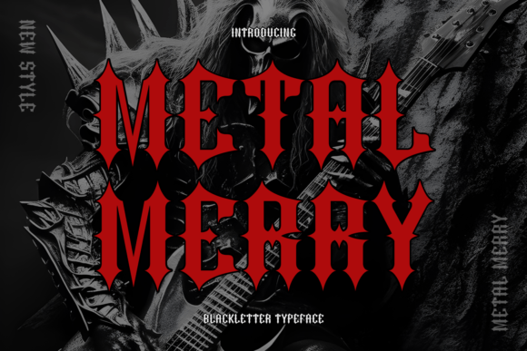 Metal Merry: The Bold Rock Blackletter Typeface for Heavy Metal and Music Industry Designs