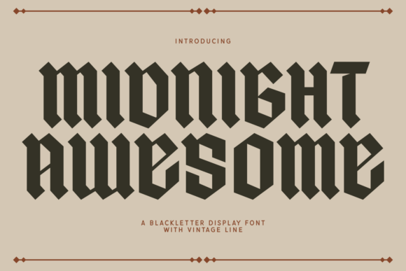 Midnight Awesome: Elevating Design with Vintage Blackletter Charm