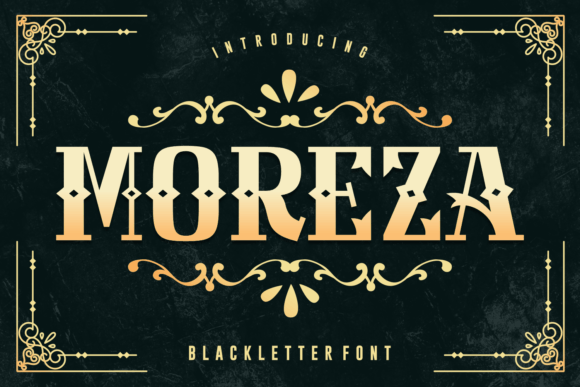 Moreza: A Modern Blackletter Font for Bold Visual Design